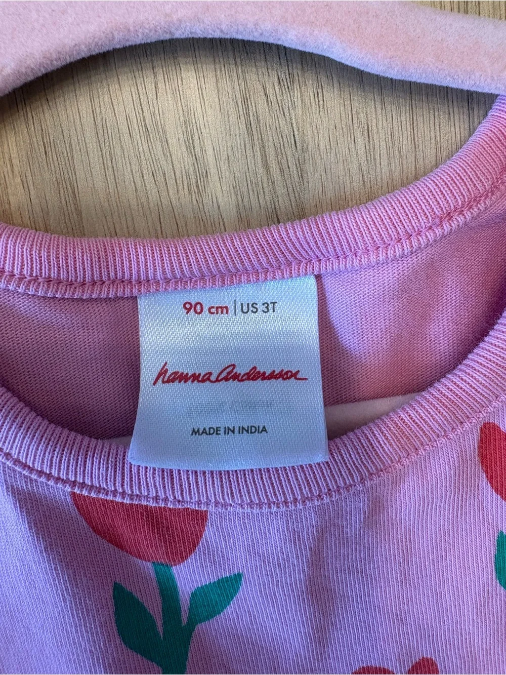 Hanna Andersson Toddler Playground Dress with Pockets Red Tulip Print Cotton 3T